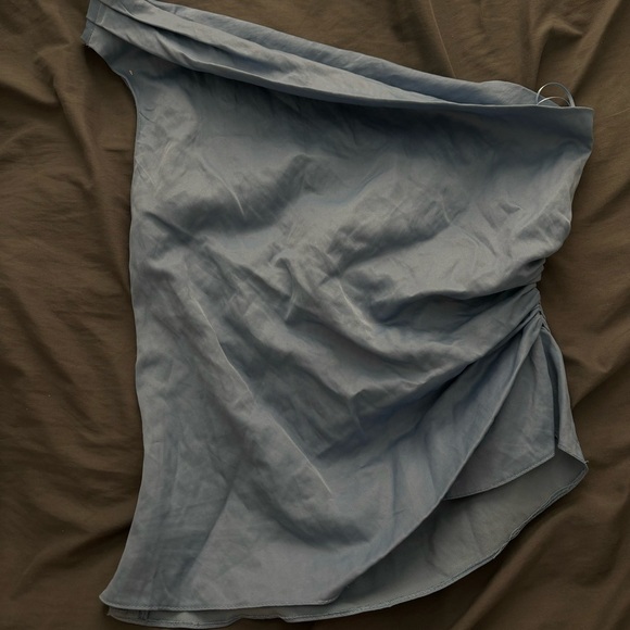 Zara Asymmetrical Blue Top - Picture 1 of 4